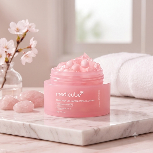 Medicube PDRN Pink Collagen Capsule Cream 55g – Creme Firmador e Iluminador em Cápsulas